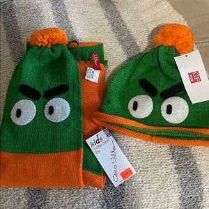 Green and Orange Kids Beanie- NWT